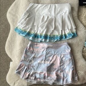2 Lucky in Love White and Blue tennis Skirt-